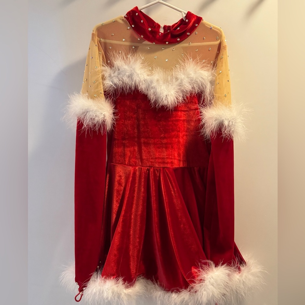 Festive Red Kids Costume with White Accents